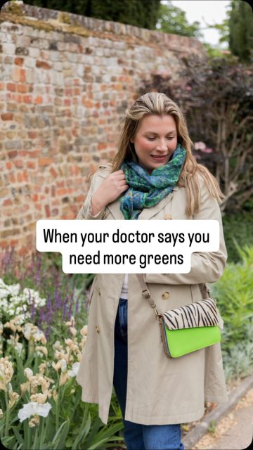 You should always follow medical advice from your GP! The right amount of greens is very important whether they are lime, mint, emerald or aqua.

Green jewellery | green scarves | green bags | green purses