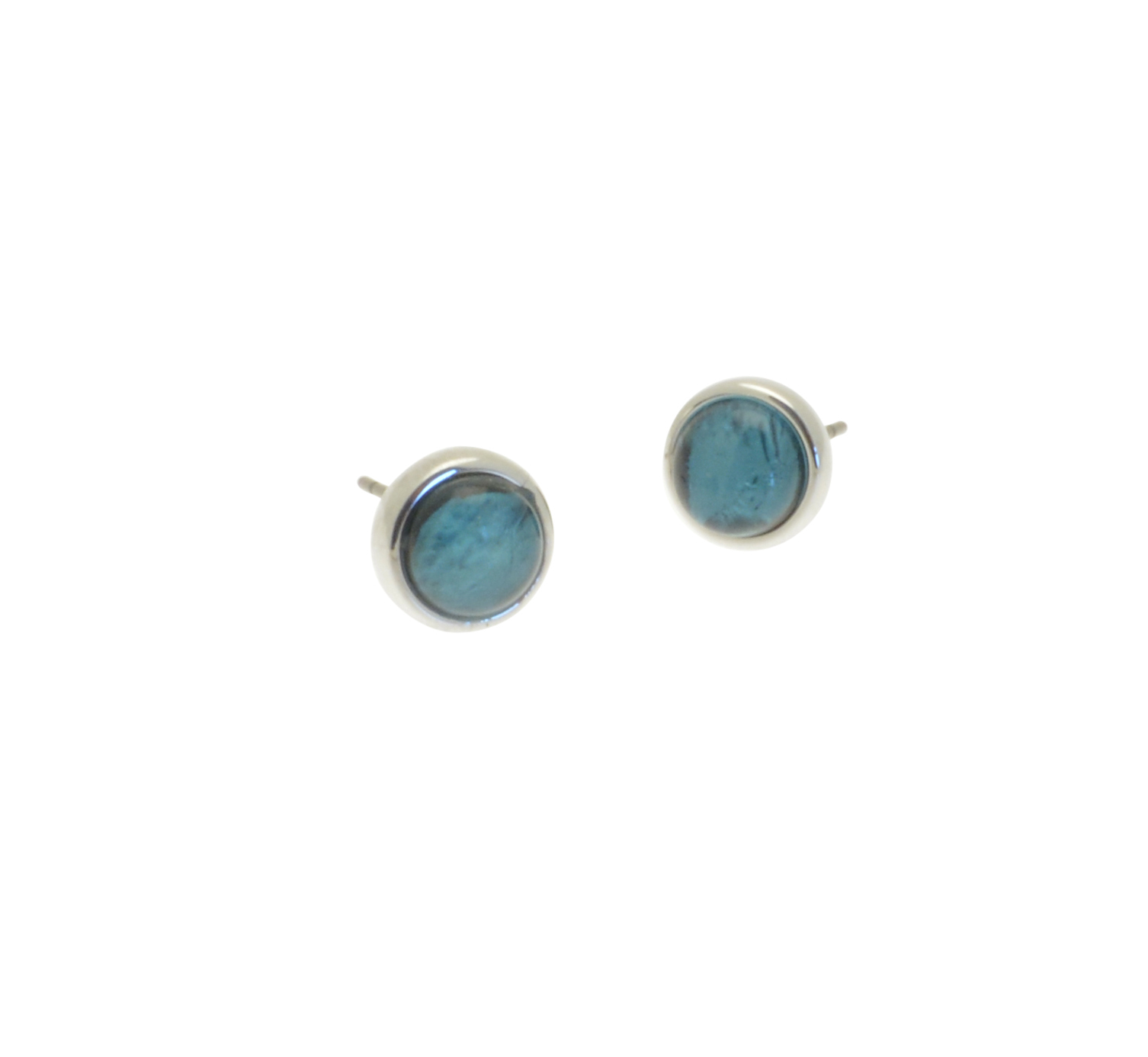 Dark Teal Foil Resin Stud Earrings - Miss Milly