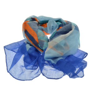 Blue Geometric Scarf