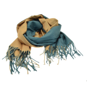 Teal and Mustard Reversible Scarf