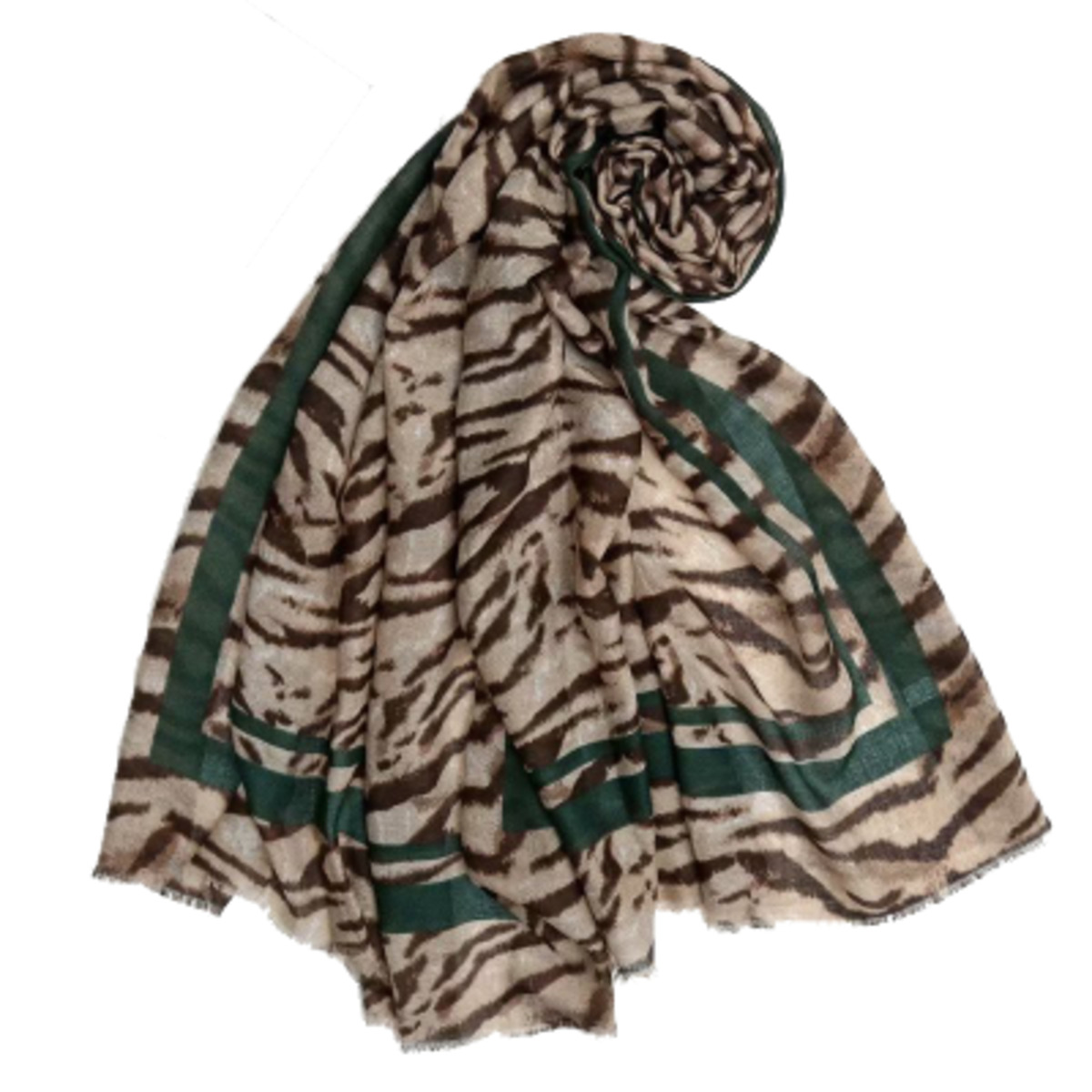 Taupe Zebra Print Scarf - Miss Milly