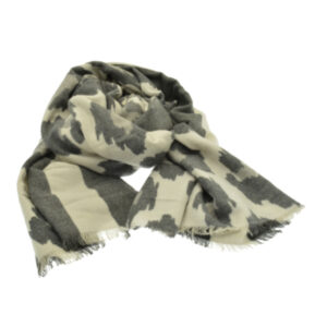 Black Leopard Print Scarf