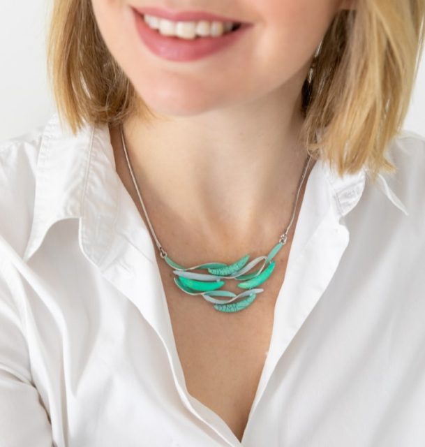 Ocean dreaming 🌊 

The Wave Necklace has been a consistent best-seller for so many seasons now. It’s lightweight and easy to wear but packs a punch with its combination of resin and hand-painted waves. The marble resin gives a solid colour foundation and the iridescent pieces provide a magical, colour changing, light catching effect.

Available online in four colours: Mint Green (as pictured), Fuchsia Pink, Royal Blue and Forest Green. Type FN366 in the search bar to see them all.

Free delivery available and all jewellery is sent gift boxed (exc. trade).