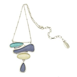 Blue and Yellow Drop Necklace
