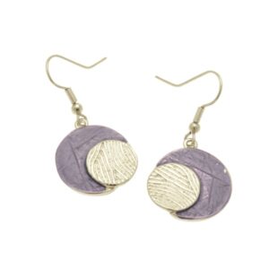 Bold Blue Disc Earrings