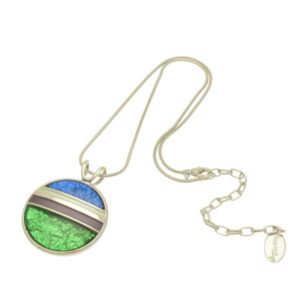 Green and Blue Saturn Necklace