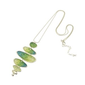 Long Graduated Green Necklace