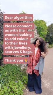 Dear algorithm

Please connect us with the women looking to add colour to their lives with gorgeous jewellery, scarves and bags. 

Thank you 🙏
