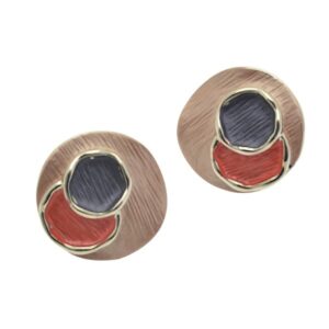 Coral and Blue Earrings