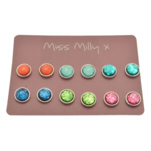 Resin Stud Earrings Set