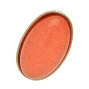 Coral Adjustable Resin Statement Ring
