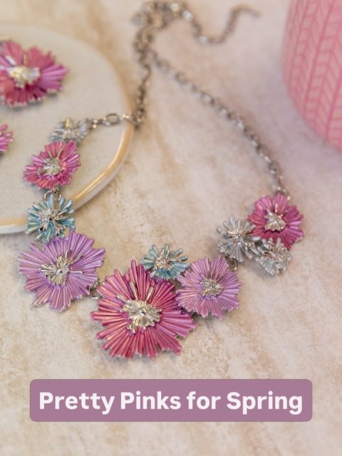 Pink jewellery and scarves were a big hit with retailers at the Spring Fair when we launched the new Spring and Summer collection. And it feels like the right weather for co-ordinating clothing is almost here (unless you have a 1950s home like mine that is still so cold)! 

Soft, pretty pinks haven’t been in favour for a while and it’s so nice to see them back. Click on the Colour tab at the top of the homepage on our website to see all pink accessories including the gorgeous Ice Flower set pictured. 🩷💕 

#pinkjewellery #pinknecklace #pinkscarf #pinkscarves #pinkearrings