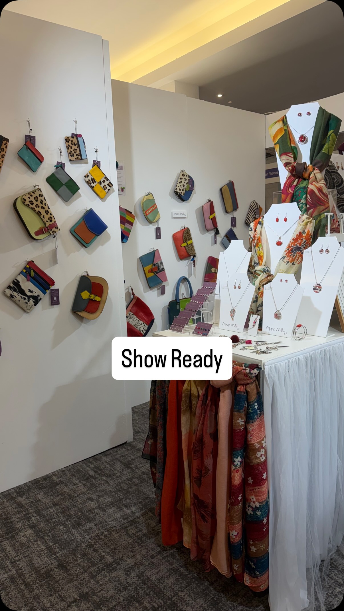 The sun is coming out, the doors are opening at 9.30 and we’re ready for you, retailers!

Visit stand DP3-B07 for a colourful collection of jewellery, scarves and bags.
