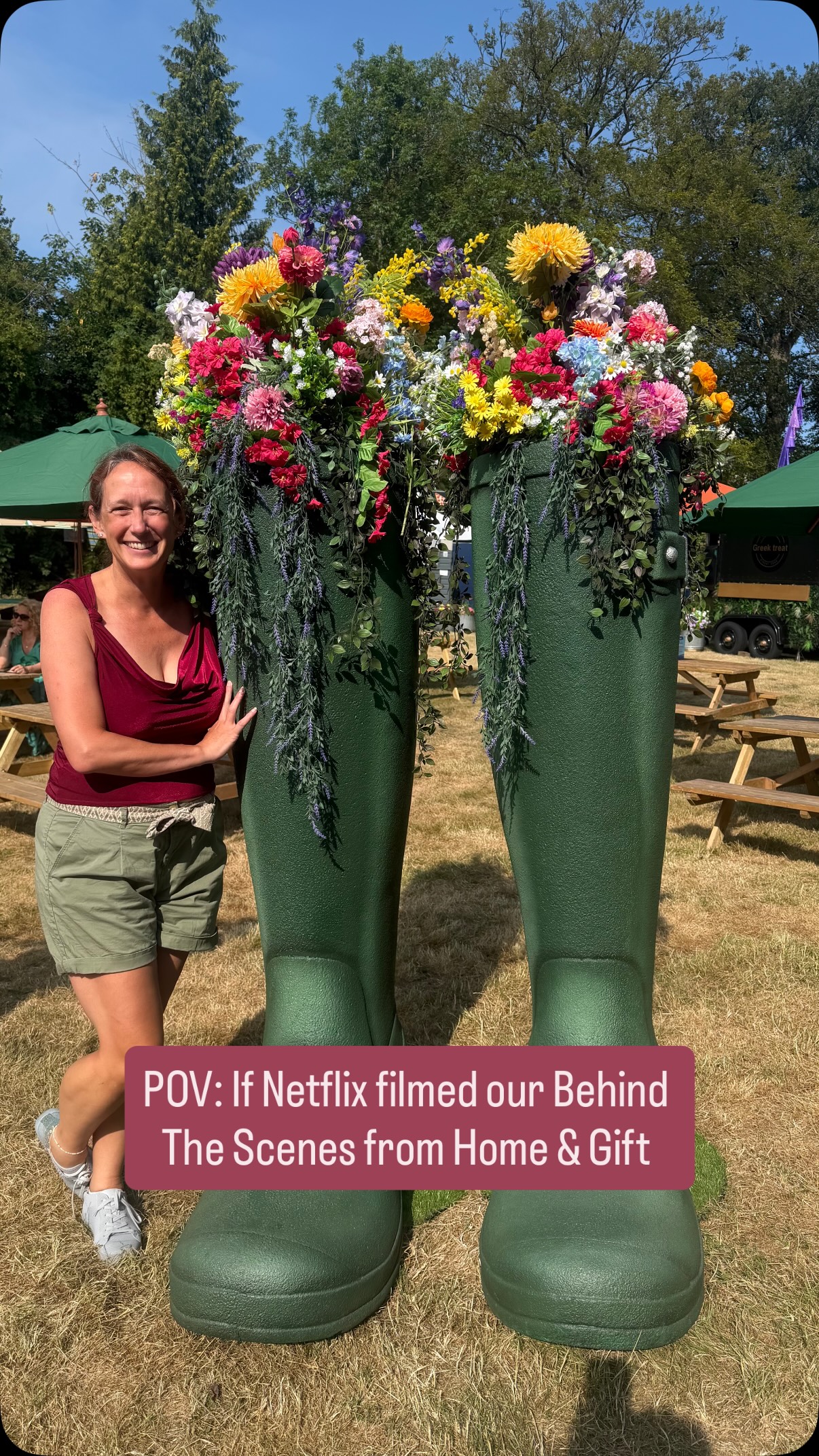 Having fun with the Netflix trend. Trade shows are hard work but they’re also a whole lot of fun. It’s all about the people; the bestie that helps you at shows, the stand neighbours, the industry friends, the customers and everyone else you meet along the way. That’s another edition of @homeandgiftharrogate done ✅